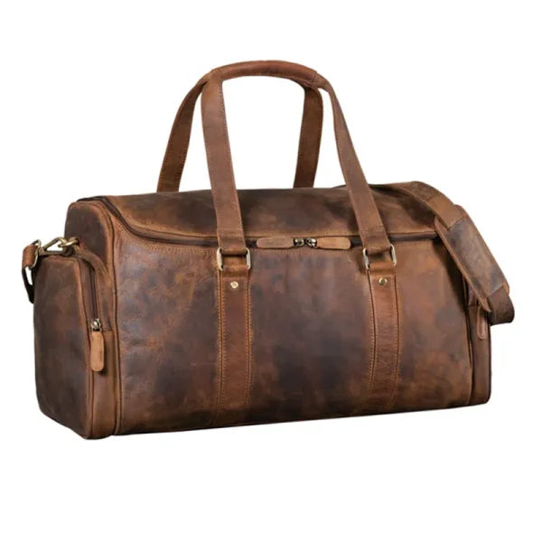 Vintage Men Leather Luggage Travel Bag