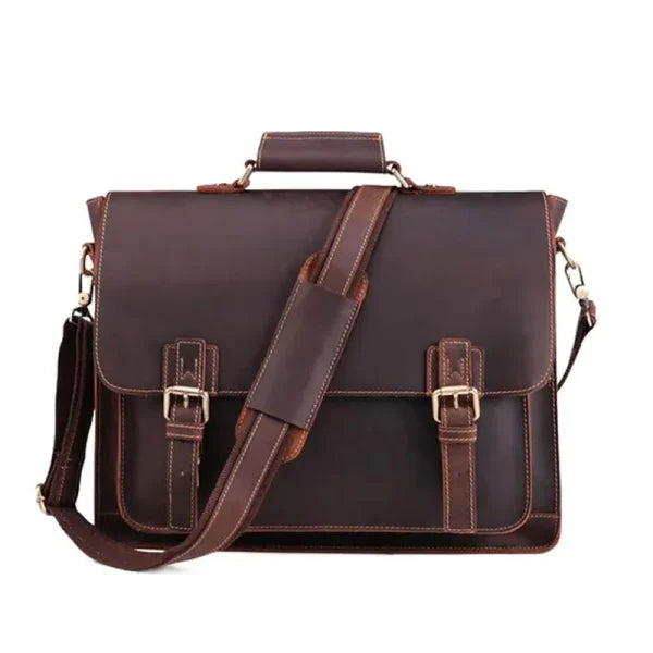 Vintage Vibes Modern Edge Leather Messenger Bag