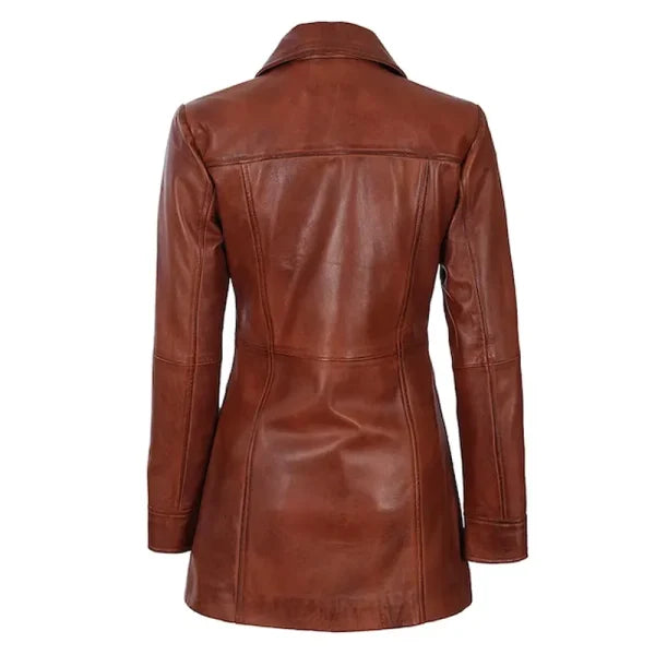 Waxed Leather Overcoat