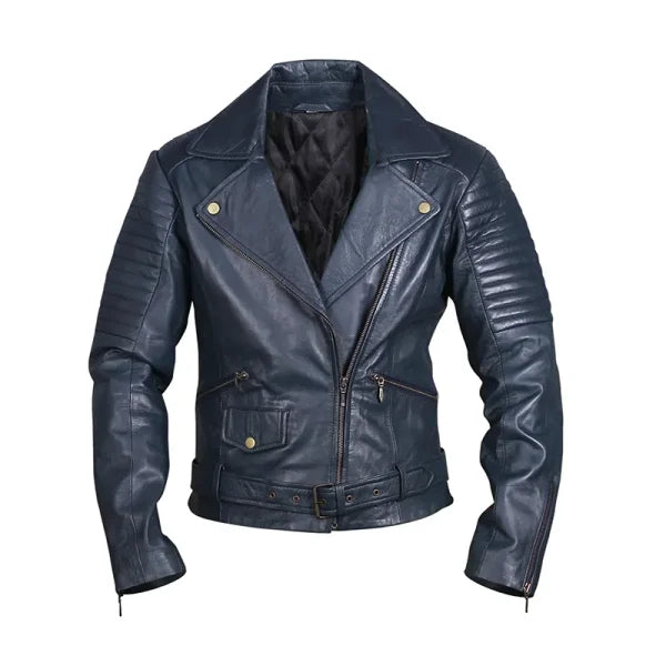 Women’s Classic Motorcycle Leather Jacket