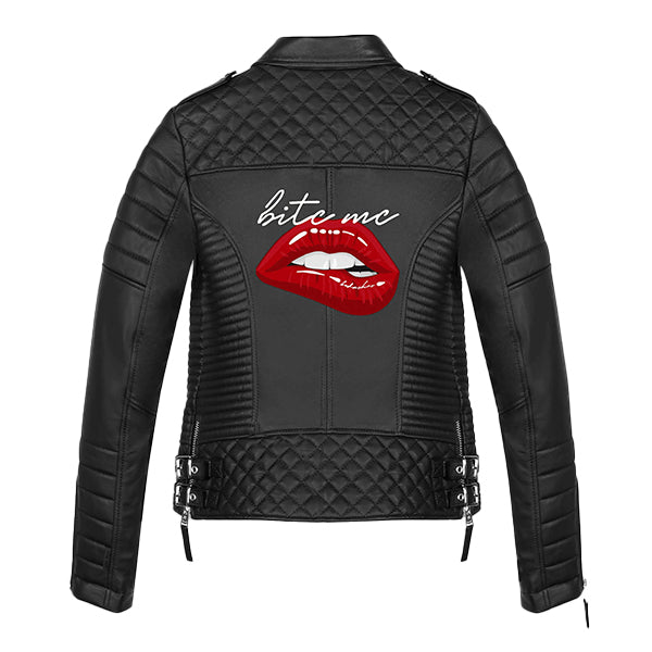 Womens Bite Me Black Jacket