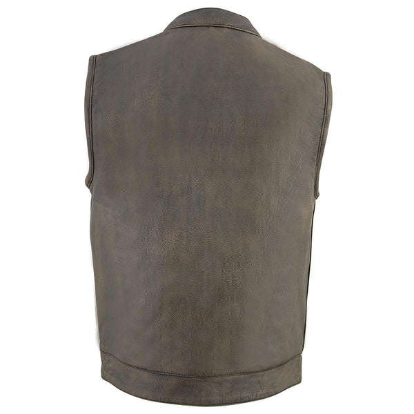 Men's Dual Closure Open Neck Motorcycle Vest