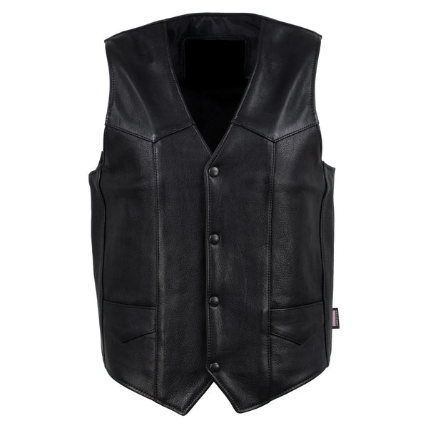 Men's Black Classic Western Vest