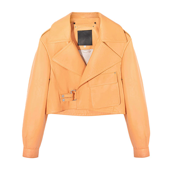 Womens Cropped Yellow Jacket