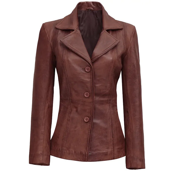 Womens Walnut 3/4 Long Coat