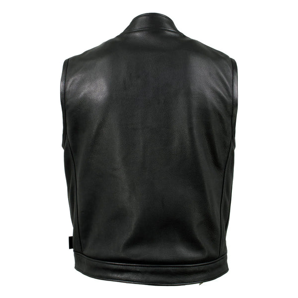 Men's Black Dual Closure Vest