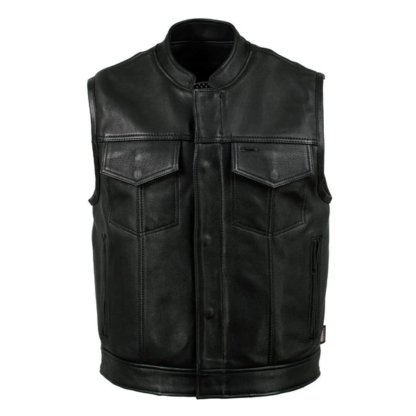 Men's Black Dual Closure Vest