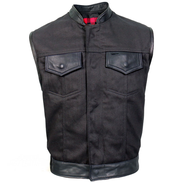 Leather Vest with Red Lining